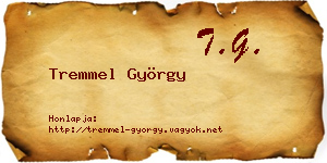 Tremmel György névjegykártya