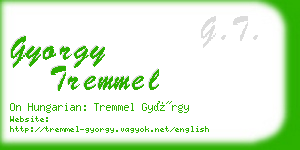 gyorgy tremmel business card